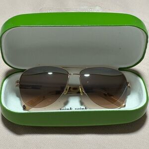 Kate Spade Aviator Sunglasses with Brown Gradient Lenses